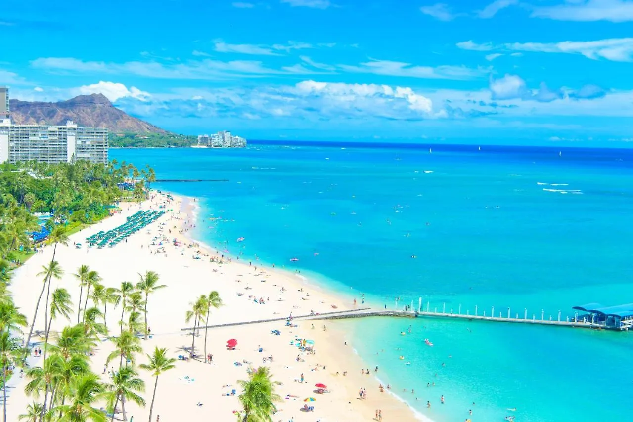 Daire Waikiki Condo High Floor Views Beaches Convention Center Honolulu